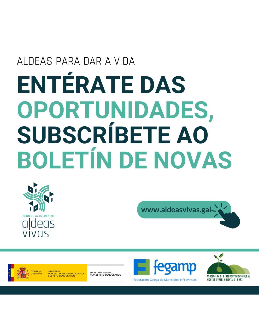 SÚSCRIBETE AO BOLETÍN DE ALDEAS VIVAS.