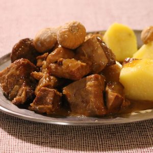 Tenreira con salsa de figos - O Sabor dos Ancares